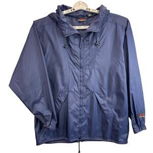 Sierra Sports Windbreaker Jacket Men Size Small Blue